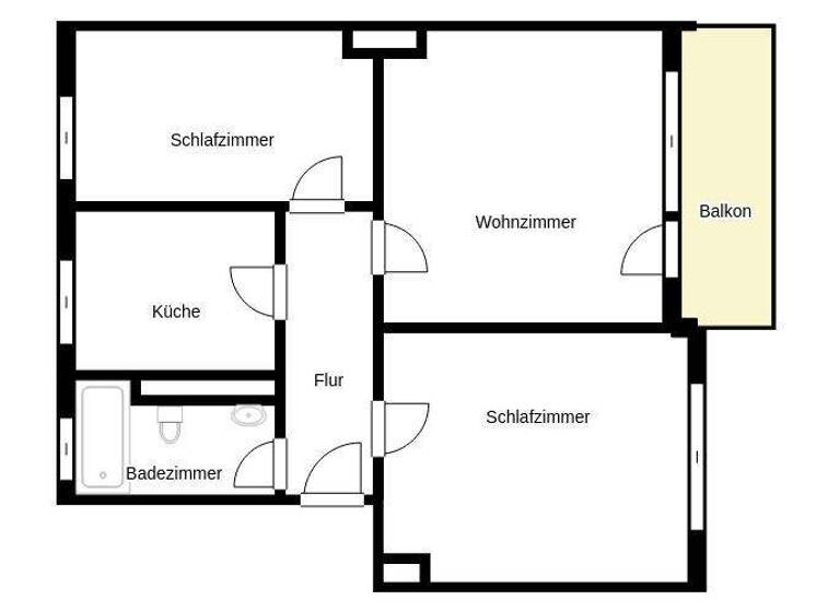 Wohnung zur Miete 479 € 3 Zimmer 62 m² 3. Geschoss Wickeder Straße 43 Wickede Dortmund 44319