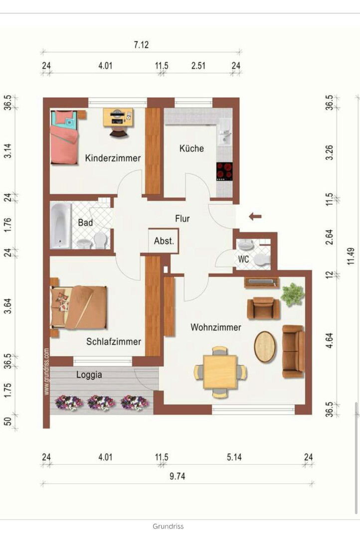 Wohnung zum Kauf provisionsfrei 425.000 € 3 Zimmer 76 m²<br/>Wohnfläche 1.<br/>Geschoss Niendorf Hamburg 22453