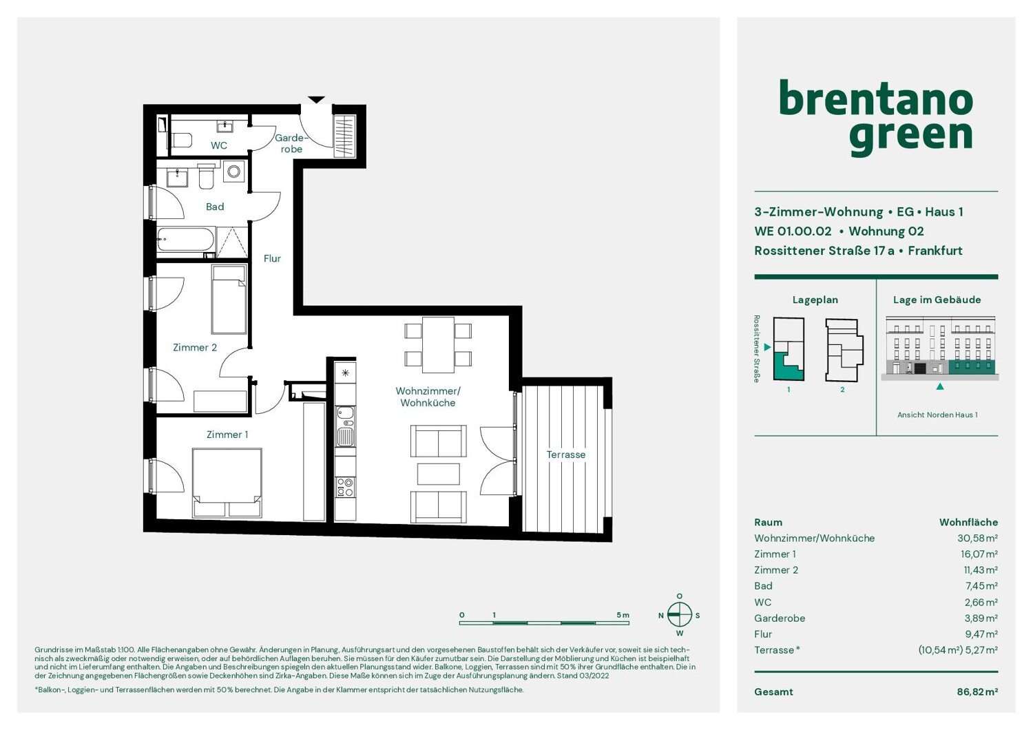 Wohnung zum Kauf provisionsfrei 589.000 € 3 Zimmer 86,8 m²<br/>Wohnfläche EG<br/>Geschoss ab sofort<br/>Verfügbarkeit Rossittener Str. 17a Bockenheim Frankfurt 60487