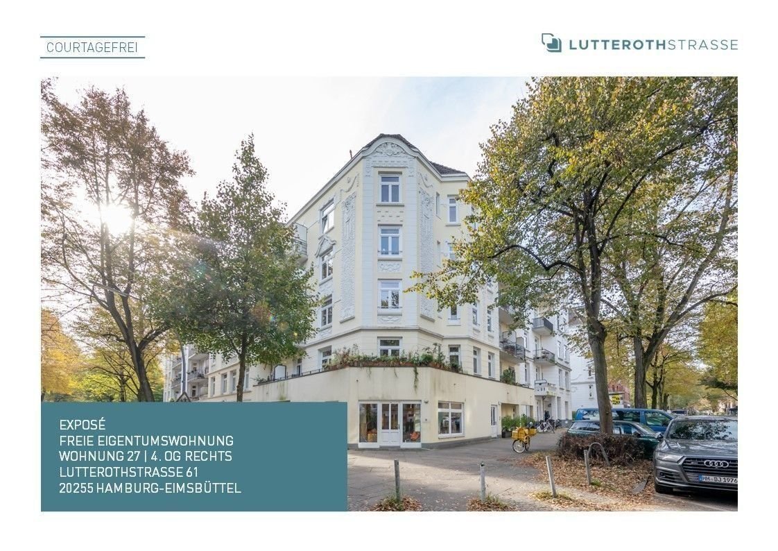 Wohnung zum Kauf provisionsfrei 315.000 € 2 Zimmer 44 m²<br/>Wohnfläche 4.<br/>Geschoss ab sofort<br/>Verfügbarkeit Lutterothstraße 61 Eimsbüttel Hamburg 20255