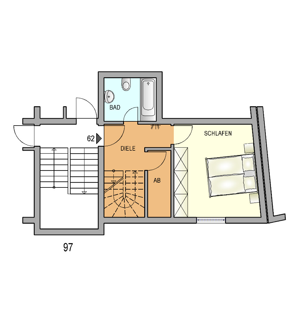 Maisonette zur Miete nur mit Wohnberechtigungsschein 391 € 3 Zimmer 77,6 m²<br/>Wohnfläche 2.<br/>Geschoss 01.01.2025<br/>Verfügbarkeit Kippdorfstraße 97 Kremenholl Remscheid 42857