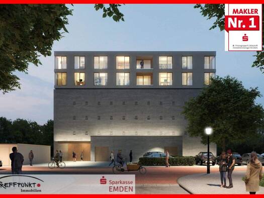 Wohnung zum Kauf provisionsfrei 449.000 € 3 Zimmer 87,6 m² 5. Geschoss Stadtzentrum Emden 26725