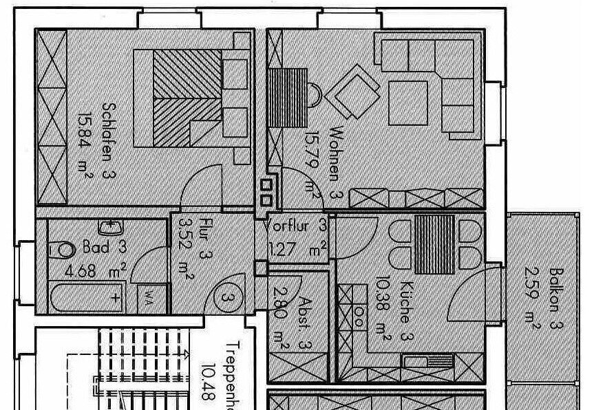 Wohnung zur Miete 350 € 2 Zimmer 56,7 m²<br/>Wohnfläche 1.<br/>Geschoss ab sofort<br/>Verfügbarkeit Zschopauer Str. 217 we 17 Lutherviertel 221 Chemnitz 09126