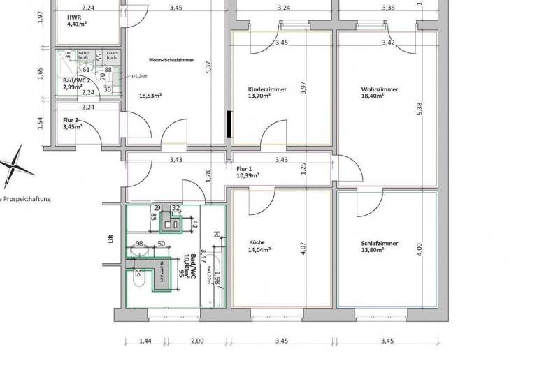 Wohnung zur Miete 762 € 4 Zimmer 117,2 m² 8. Geschoss frei ab 31.05.2026 Fürstenstr. 262 Yorckgebiet Chemnitz 09130