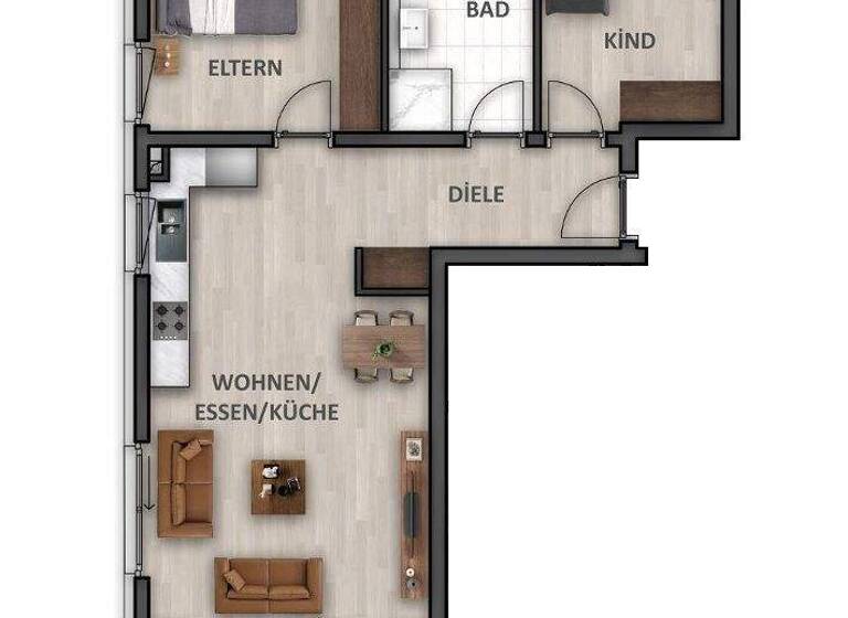Wohnung zum Kauf - Erstbezug provisionsfrei 412.900 € 3,5 Zimmer 67,7 m² 2. Geschoss Böllinger Straße 41 Neckargartach Heilbronn / Neckargartach 74078