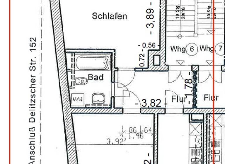 Wohnung zur Miete 610 € 2 Zimmer 63,5 m² 1. Geschoss frei ab sofort Delitzscher Straße 150 Eutritzsch Leipzig 04129