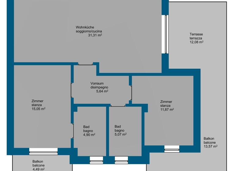 Wohnung zum Kauf - Erstbezug 790.000 € 3 Zimmer 90 m² frei ab sofort Lazise
