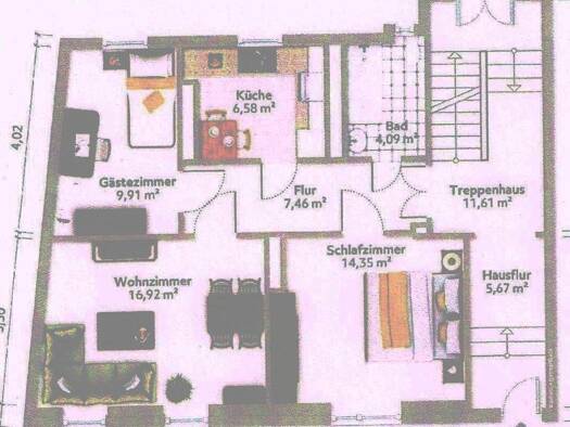 Wohnung zur Miete 550 € 2,5 Zimmer 60 m² EG frei ab sofort Nordvorstadt Weimar 99423