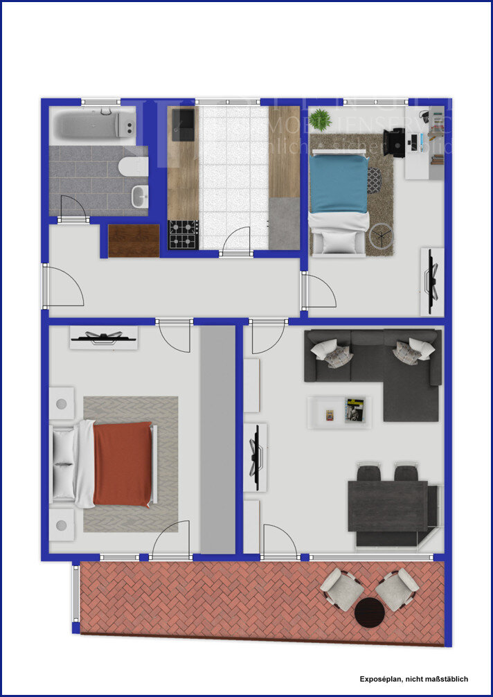 Wohnung zum Kauf 104.000 € 3 Zimmer 65 m²<br/>Wohnfläche 1.<br/>Geschoss Lindenberg Lindenberg im Allgäu 88161