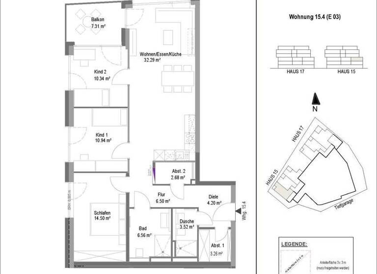 Wohnung zur Miete - Erstbezug 1.390 € 4,5 Zimmer 96,7 m² 3. Geschoss frei ab sofort Degmarner Str. 15 Oedheim 74229