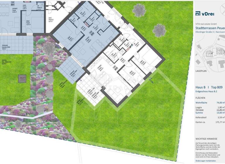 Wohnung zum Kauf - Erstbezug provisionsfrei 410.164 € 3 Zimmer 74 m² frei ab 30.06.2027 Peuerbach 4722