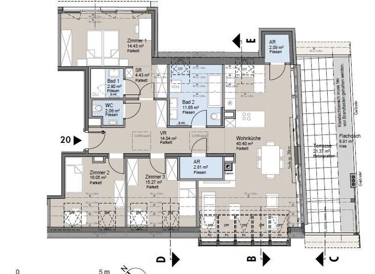 Wohnung zum Kauf - Erstbezug provisionsfrei 1.270.000 € 4 Zimmer 126,2 m² 2. Geschoss frei ab 30.04.2026 Wien,Hietzing 1130