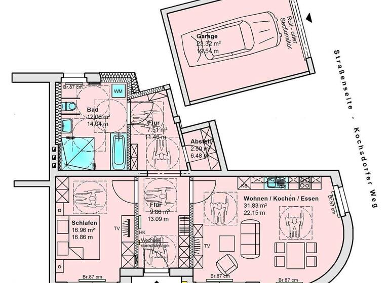 Wohnung zur Miete 550 € 2 Zimmer 81 m² EG Heinrichsfelder Allee 15 Spremberg 03130