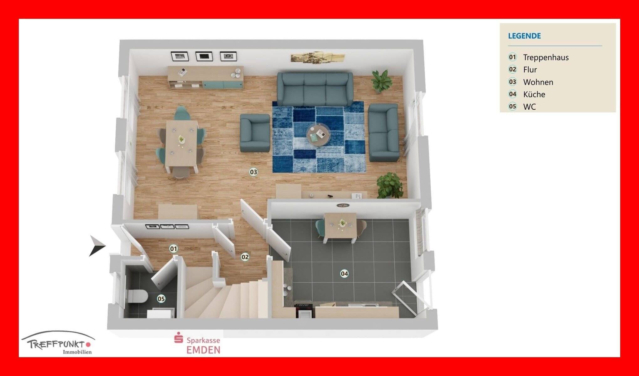 Reihenmittelhaus zum Kauf 189.000 € 4 Zimmer 92,4 m²<br/>Wohnfläche 307 m²<br/>Grundstück 01.05.2025<br/>Verfügbarkeit Barenburg Emden 26721