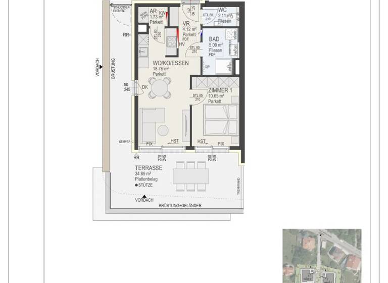 Penthouse zum Kauf 418.150 € 2 Zimmer 42,5 m² Innere Stadt Klagenfurt am Wörthersee 9020