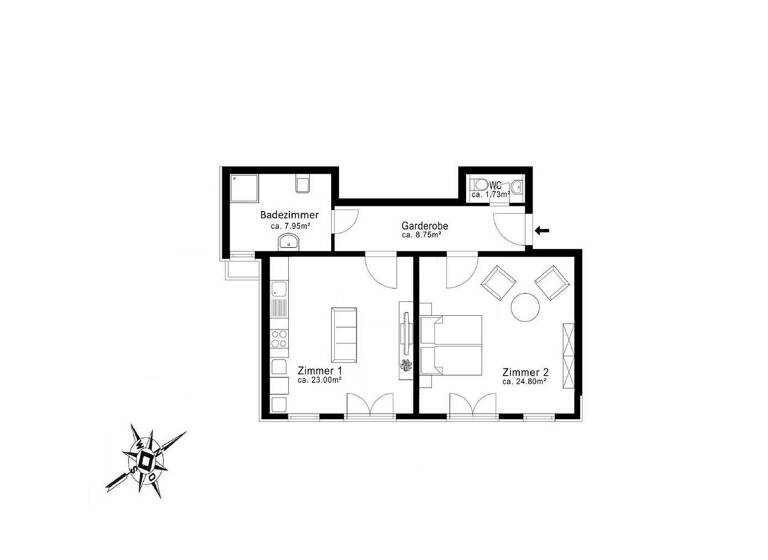 Wohnung zum Kauf 520.000 € 2 Zimmer 66,2 m² Starnberg 82319