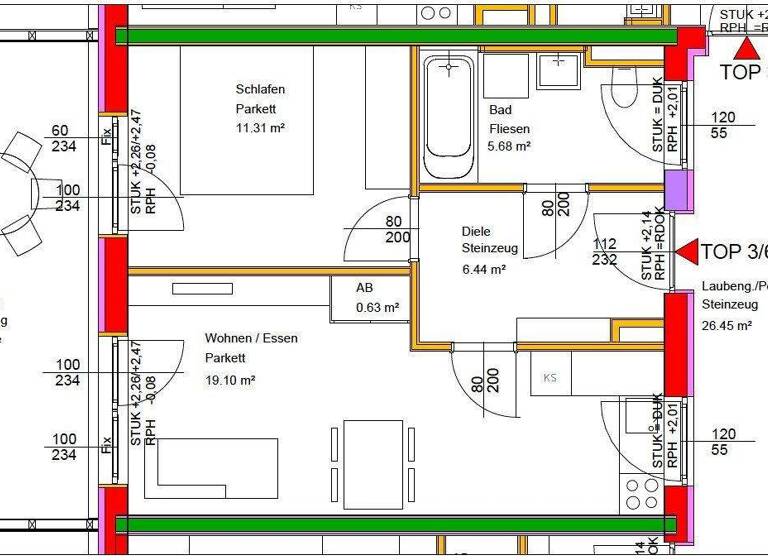 Wohnung zum Kauf 193.000 € 2 Zimmer 43,1 m² 1. Geschoss Hochsteingasse Geidorf Graz 8010