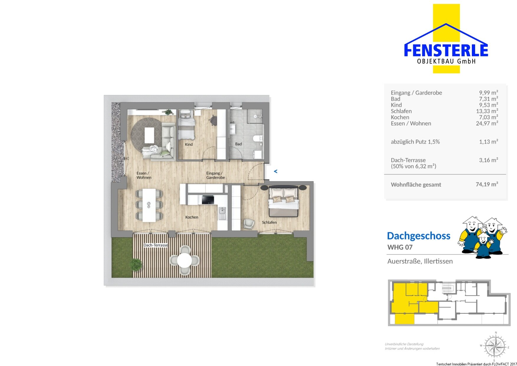 Wohnung zum Kauf provisionsfrei 460.000 € 3,5 Zimmer 74,2 m²<br/>Wohnfläche Illertissen Illertissen 89257