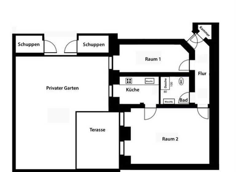 Wohnung zum Kauf 383.000 € 2 Zimmer 66 m² EG Moabit Berlin 10557