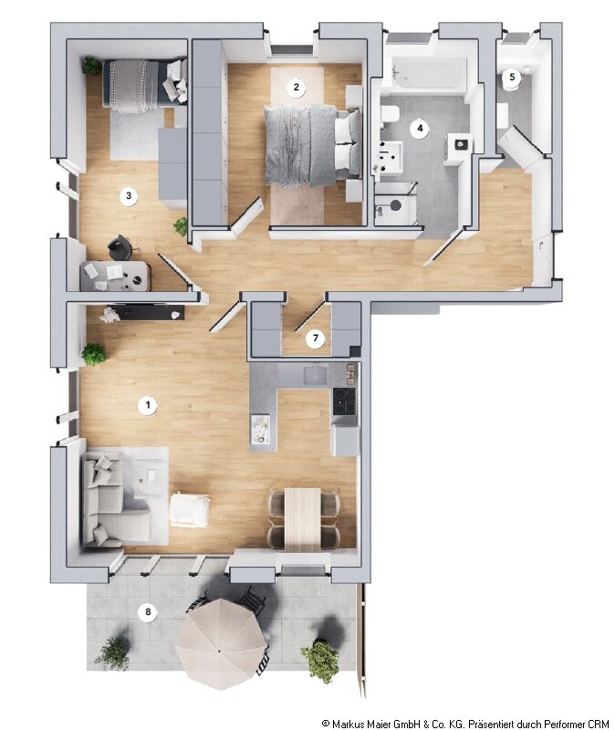 Wohnung zum Kauf 594.000 € 3 Zimmer 91,4 m²<br/>Wohnfläche 15.12.2025<br/>Verfügbarkeit Isen Isen 84424