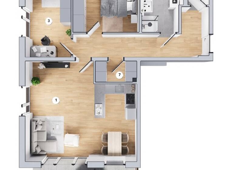Wohnung zum Kauf 594.000 € 3 Zimmer 91,4 m²<br/>Wohnfläche 15.12.2025<br/>Verfügbarkeit Feichten Isen 84424