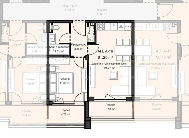 Wohnung zum Kauf 80.588 € 2 Zimmer 71,6 m² Plovdiv