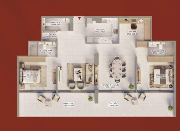Wohnung zum Kauf - Erstbezug provisionsfrei 592.276 € 3 Zimmer 153,8 m² Dubai