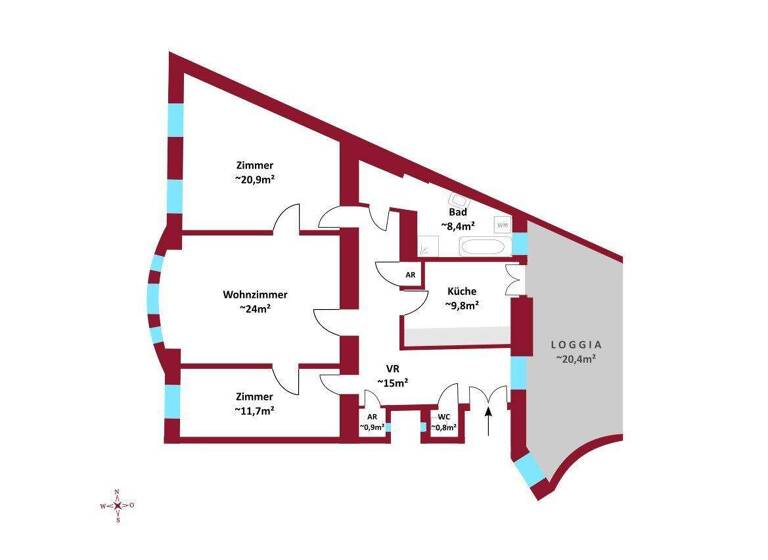 Wohnung zum Kauf 649.000 € 3 Zimmer 91,5 m² Wien 1030