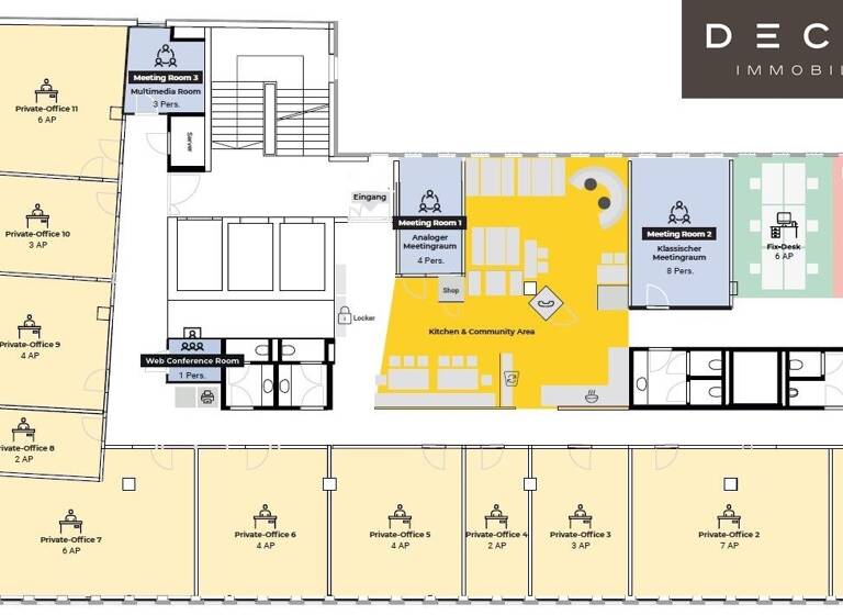 Coworking Space zur Miete teilbar ab 13 m² Wien 1120