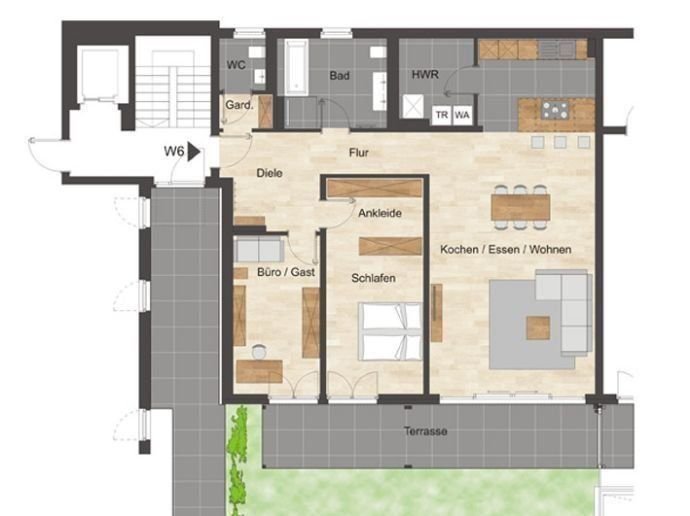 Terrassenwohnung zum Kauf provisionsfrei 690.000 € 3 Zimmer 128,1 m²<br/>Wohnfläche Ludwigstraße 24 a City Bayreuth 95445