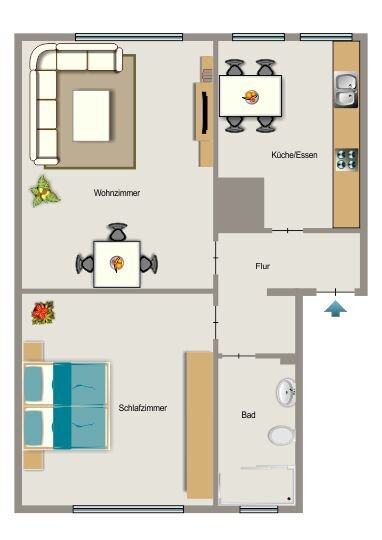 Wohnung zur Miete 386 € 2,5 Zimmer 43,3 m²<br/>Wohnfläche 3.<br/>Geschoss 01.02.2025<br/>Verfügbarkeit Am Alfredspark 11 Holsterhausen Essen 45145