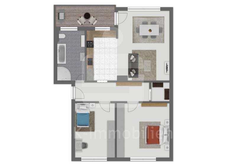 Wohnung zum Kauf 149.000 € 3 Zimmer 76 m² EG Bergerhof Radevormwald 42477