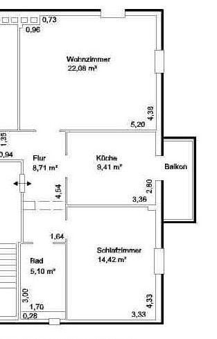 Wohnung zur Miete 480 € 2 Zimmer 60 m²<br/>Wohnfläche 2.<br/>Geschoss 01.01.2025<br/>Verfügbarkeit Alte Hafenstr. 14 Vegesack Bremen 28757