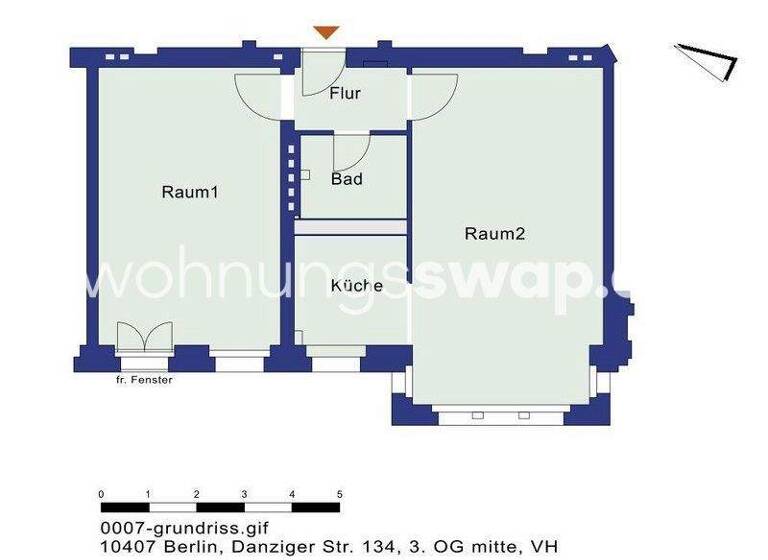 Studio zur Miete Tauschwohnung 589 € 2 Zimmer 63 m² 3. Geschoss Prenzlauer Berg Berlin 10407