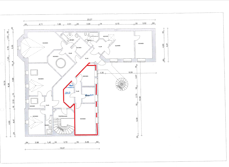 Wohnung zur Miete 495 € 2 Zimmer 53 m² 3. Geschoss frei ab sofort August-Bebel-Straße 4 Schelfstadt Schwerin 19055