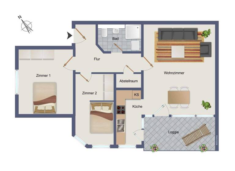 Wohnung zum Kauf 339.900 € 3 Zimmer 63 m² 2. Geschoss Binz 18609