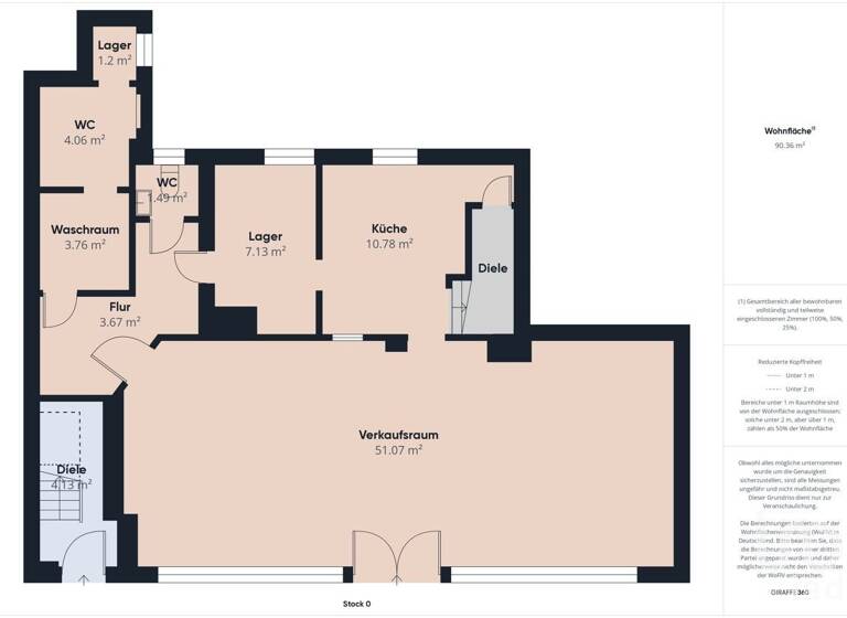 Laden zur Miete 1.350 € 86,2 m² Verkaufsfläche Stadtmitte Recklinghausen 45657
