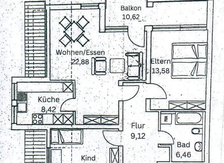 Wohnung zum Kauf 199.000 € 3 Zimmer 75 m² 2. Geschoss Kesselsdorf Wilsdruff 01723