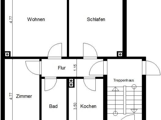 Wohnung zur Miete 354 € 3 Zimmer 60 m² EG Am Kloster 15 Himmelgarten Nordhausen 99734