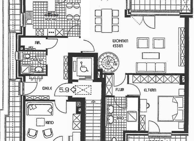 Wohnung zum Kauf 600.000 € 4 Zimmer 158 m² 5. Geschoss Turnerstraße 8 Immigrath Langenfeld (Rheinland) 40764