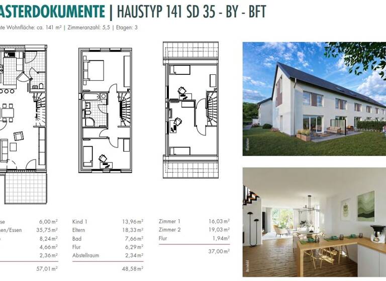 Reihenmittelhaus zur Miete - Erstbezug 1.647 € 5,5 Zimmer 142 m² 209 m² Grundstück Horgauergreut Horgau 86497