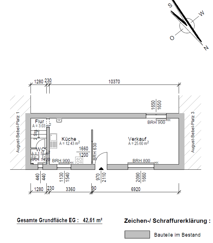 Laden zur Miete 42,6 m²<br/>Verkaufsfläche Zschornewitz Gräfenhainichen 06772