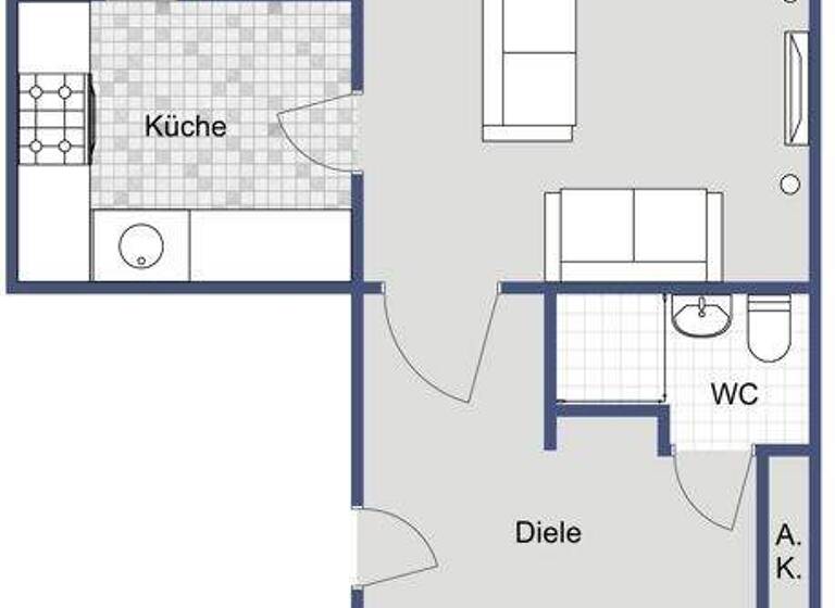 Wohnung zur Miete 1.600 € 2 Zimmer 75 m² 3. Geschoss Carlstadt Düsseldorf 40213