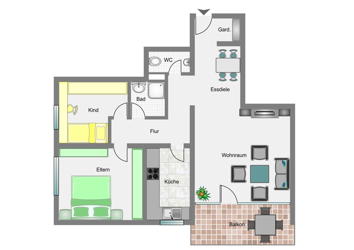 Wohnung zum Kauf 379.000 € 3 Zimmer 77,8 m²<br/>Wohnfläche EG<br/>Geschoss 01.02.2025<br/>Verfügbarkeit Heumaden Stuttgart / Heumaden 70619