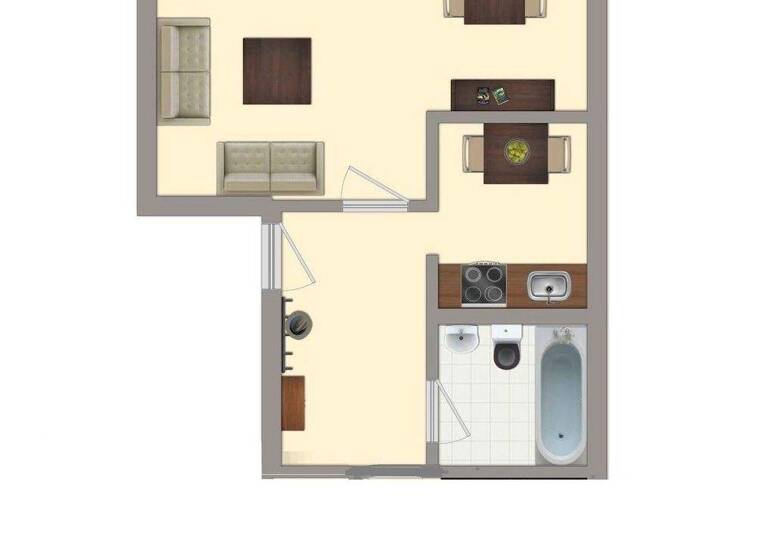 Studio zur Miete 218 € 1 Zimmer 35,1 m² EG Werner-Seelenbinder-Ring 50 Süd Dessau-Roßlau 06849