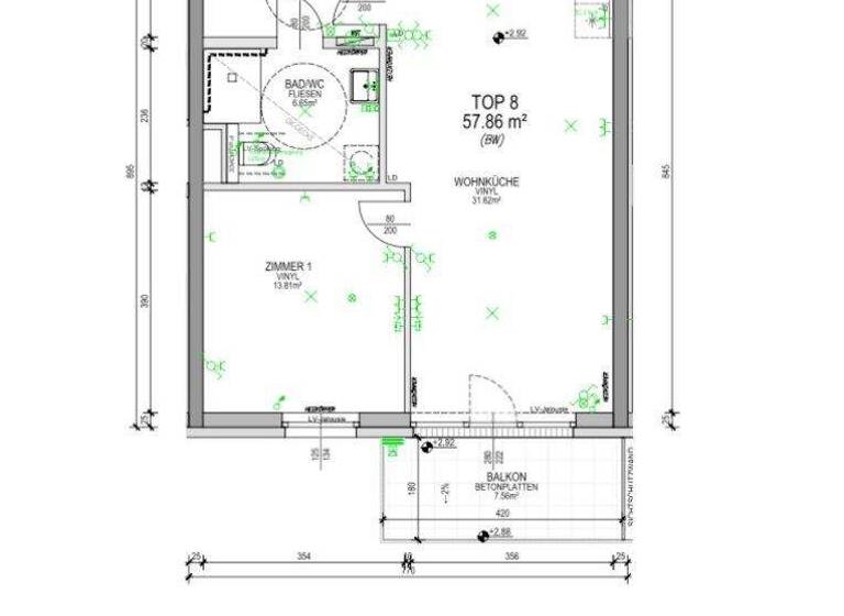 Wohnung zur Miete 521 € 2 Zimmer 57,9 m² Randegg 3263