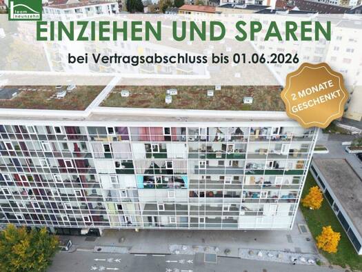 Wohnung zur Miete 455 € 2 Zimmer 49,8 m² 7. Geschoss frei ab 01.04.2026 Eggenberger Gürtel 73 Gries Graz 8020