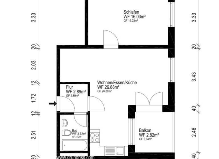 Wohnung zum Kauf 330.000 € 2 Zimmer 52 m² 2. Geschoss frei ab 01.08.2026 Alte Jakobstraße 77 A Mitte Berlin 10179