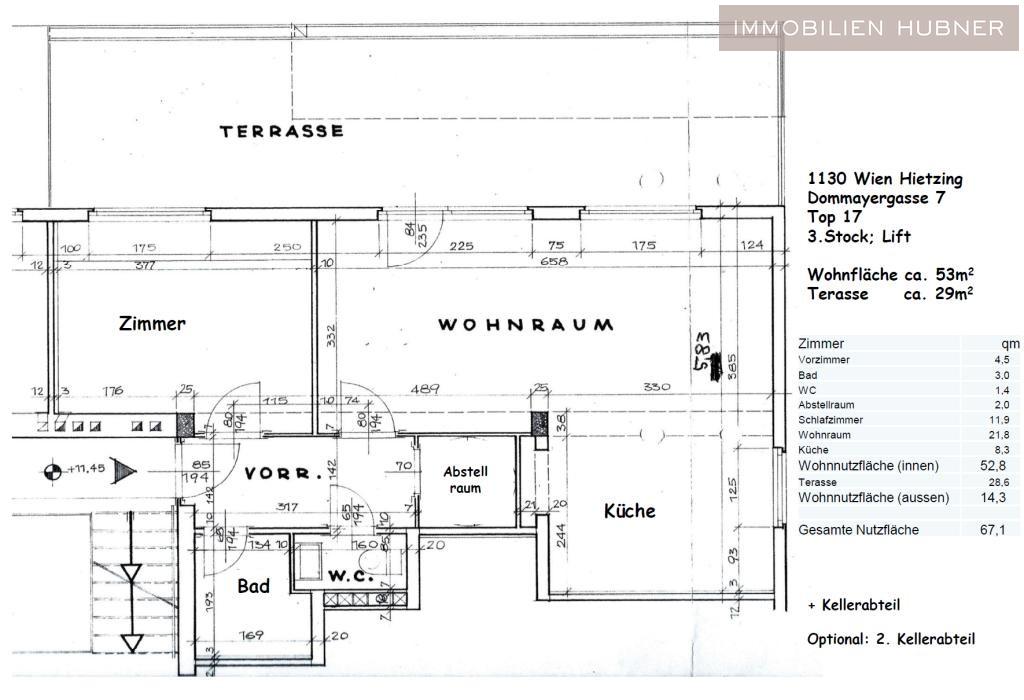 Wohnung zur Miete 953 € 2 Zimmer 53 m²<br/>Wohnfläche 3.<br/>Geschoss 01.01.2025<br/>Verfügbarkeit Wien 1130