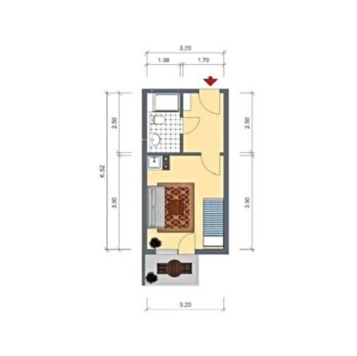 Apartment zur Miete 450 € 1 Zimmer 22 m²<br/>Wohnfläche 5.<br/>Geschoss ab sofort<br/>Verfügbarkeit Wohlgelegen - Ost Mannheim 68167